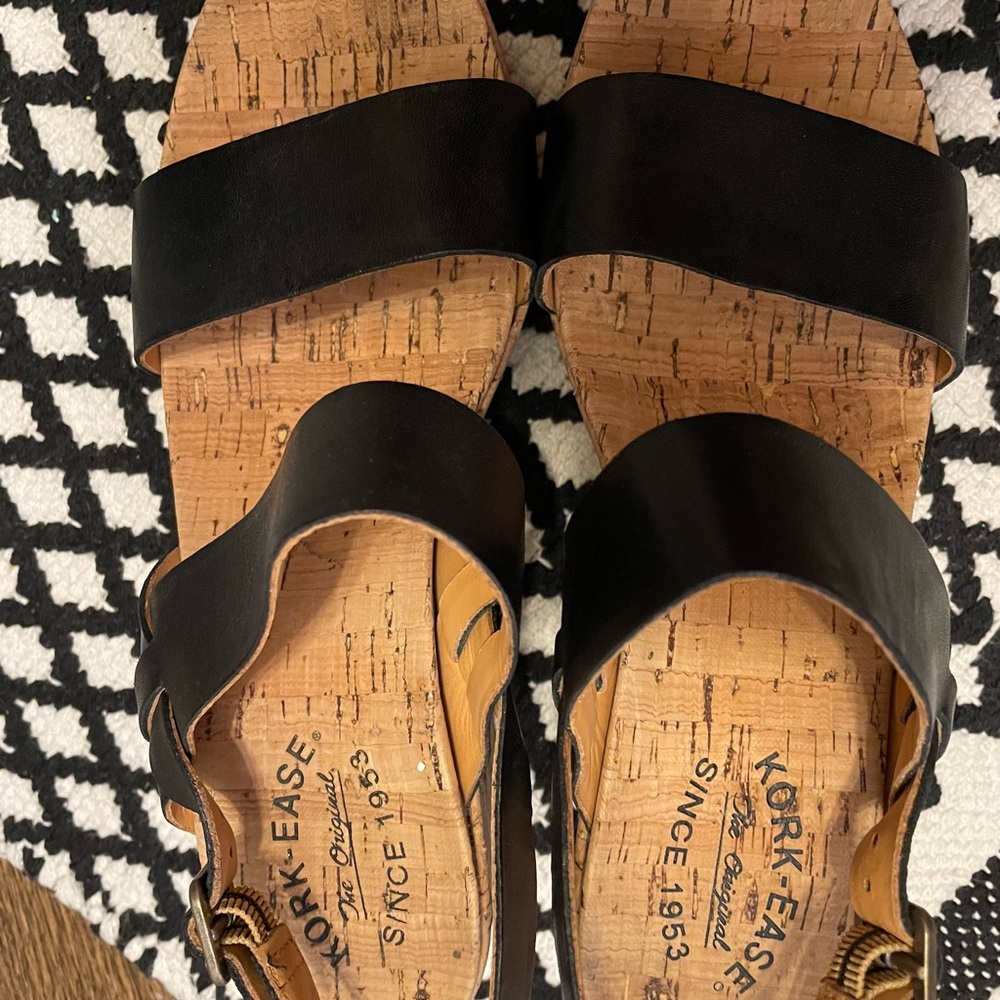 Black Cork Sandals